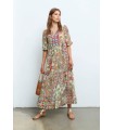 Vestido Largo Estampado Aldo Martins Mujer