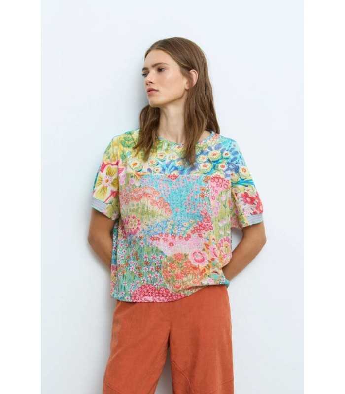 Camiseta Estampada Flores Aldo Martins Mujer