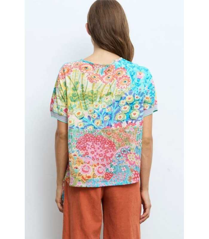 Camiseta Estampada Flores Aldo Martins Mujer