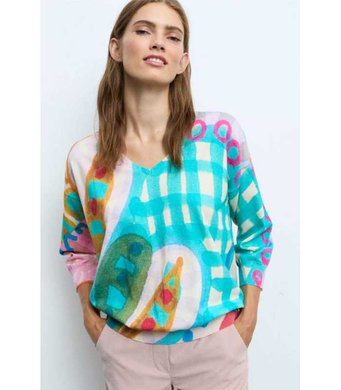 Suéter Estampado Colorido Aldo Martins Mujer