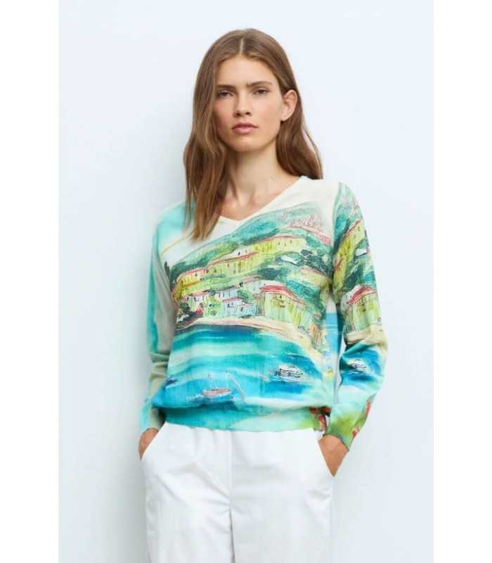 Suéter Estampado Paisaje Aldo Martins Mujer