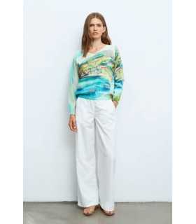 Suéter Estampado Paisaje Aldo Martins Mujer