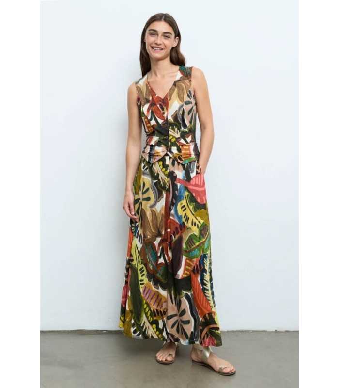 Falda Larga Estampada Aldo Martins Mujer