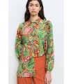 Camisa Verde Estampada Aldo Martins Mujer