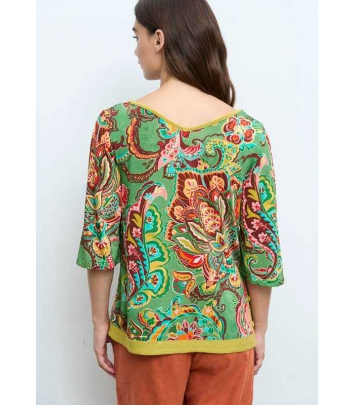 Top Verde Estampado Aldo Martins Mujer