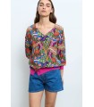 Top Fucsia Estampado Aldo Martins Mujer