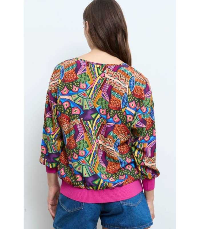 Top Fucsia Estampado Aldo Martins Mujer