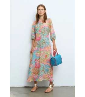 Vestido Largo Flores Aldo Martins Mujer