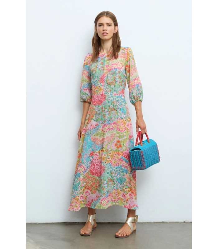 Vestido Largo Flores Aldo Martins Mujer