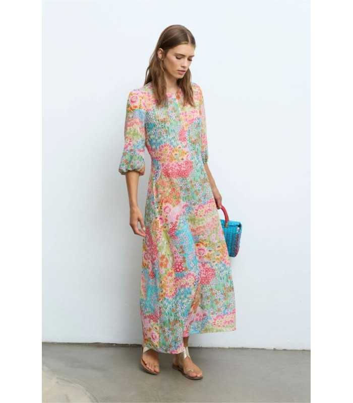 Vestido Largo Flores Aldo Martins Mujer