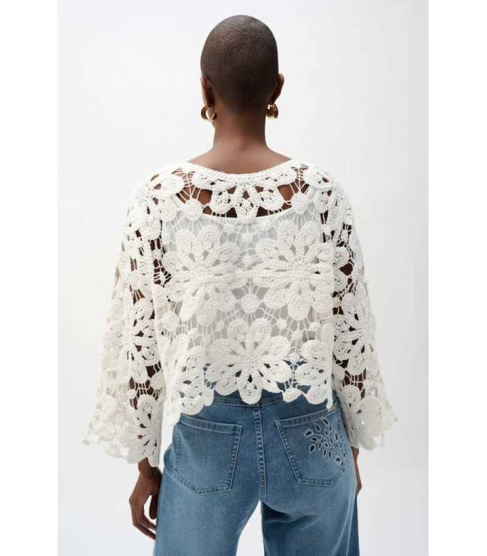 Chaqueta Crochet Blanca Joseph Ribkoff Mujer