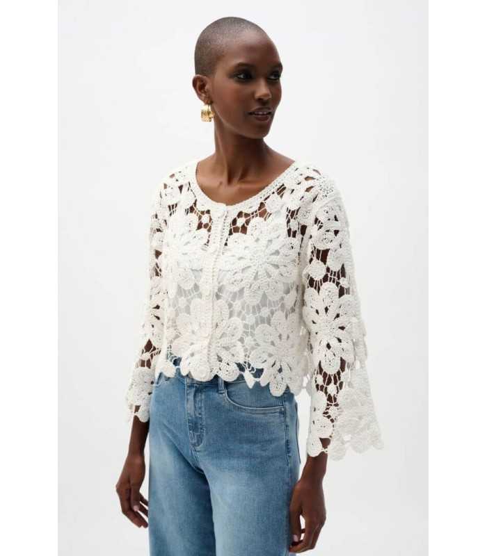 Chaqueta Crochet Blanca Joseph Ribkoff Mujer