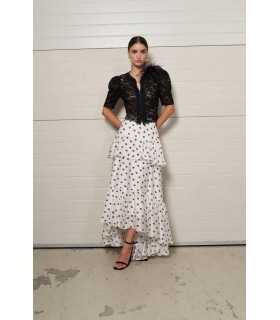 Top Encaje Negro Moskada Mujer