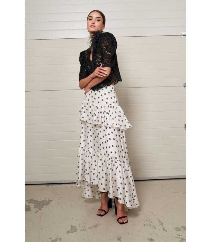 Top Encaje Negro Moskada Mujer