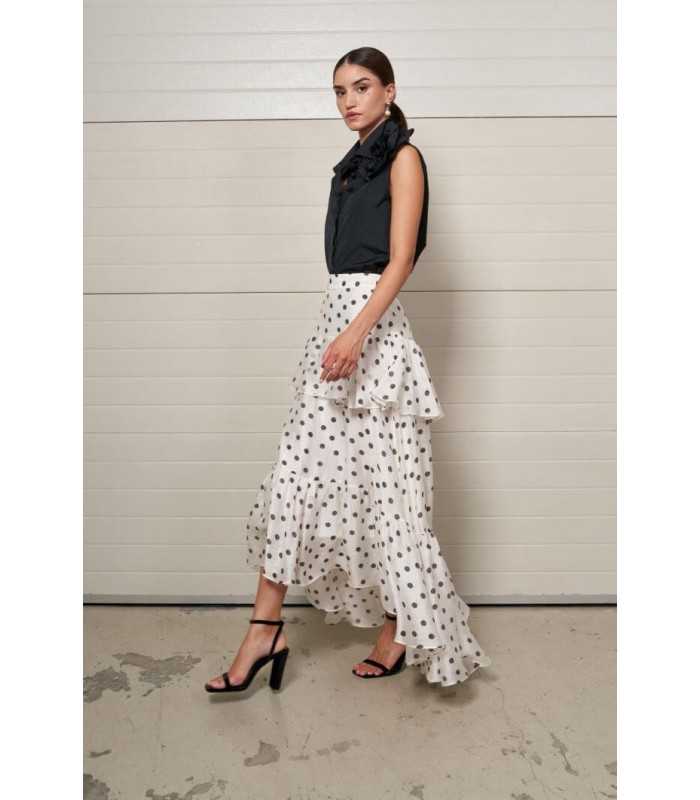 Top Negro Flor Moskada Mujer