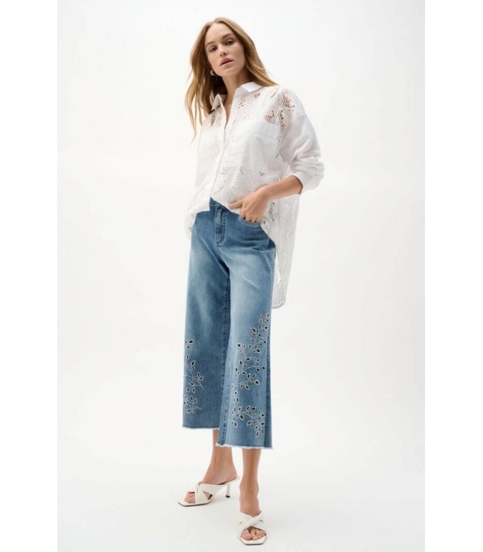 Pantalón Denim Bordado Joseph Ribkoff Mujer