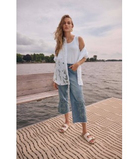 Pantalón Denim Bordado Joseph Ribkoff Mujer