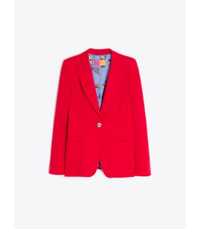 Chaqueta Americana Roja Vilagallo Mujer