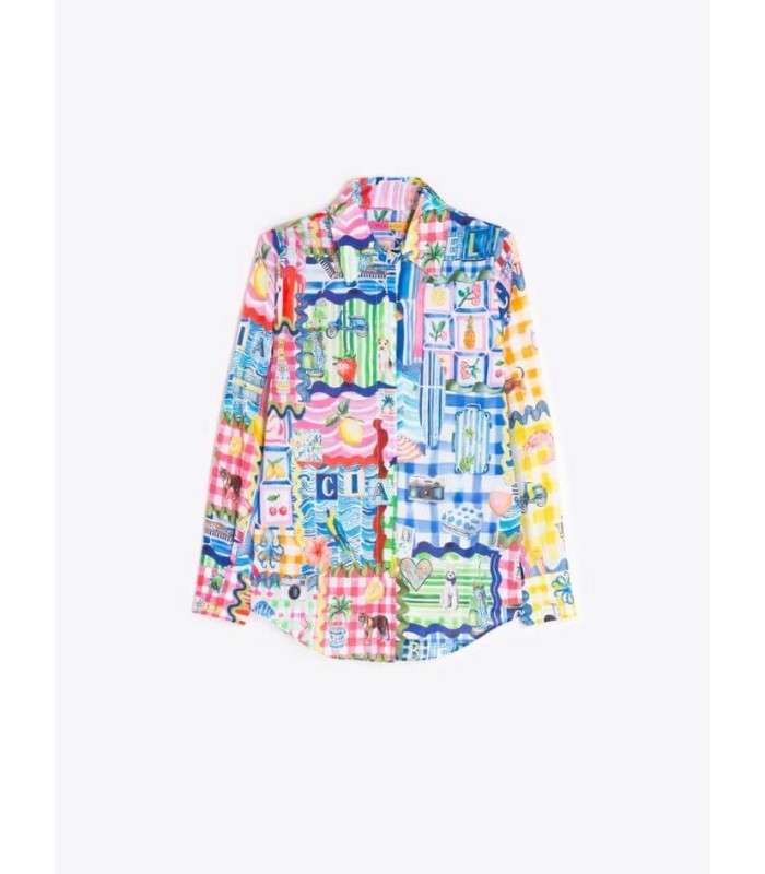 Camisa Estampada Colorida Vilagallo Mujer