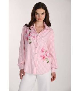 Camisa Rayas Flores Frank Lyman Mujer