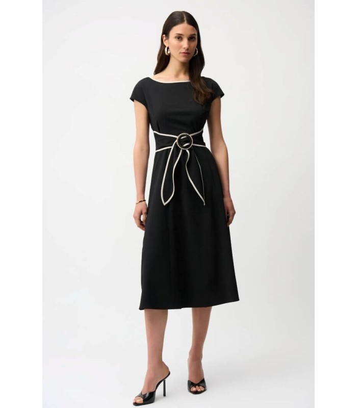 Vestido Negro Vivos Piedra Joseph Ribkoff Mujer
