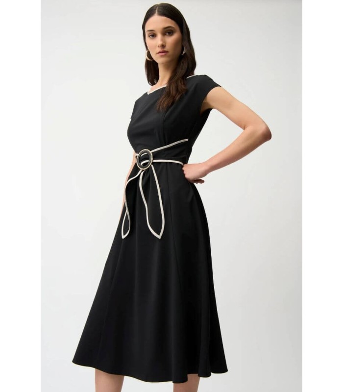 Vestido Negro Vivos Piedra Joseph Ribkoff Mujer
