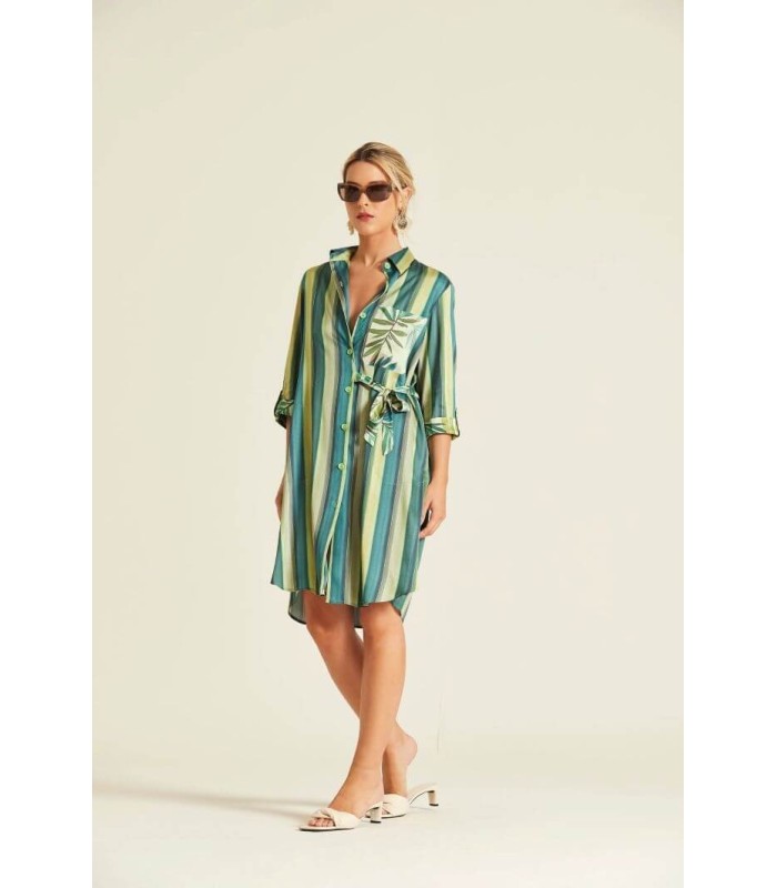 Vestido Estampado Rayas Oky Mujer