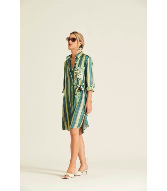 Vestido Estampado Rayas Oky Mujer