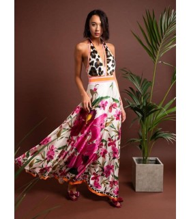 Vestido Largo Estampado Laftylie Mujer