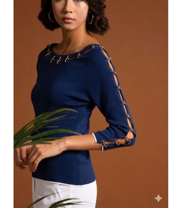 Suéter Marino Aberturas Lafty Lie Mujer