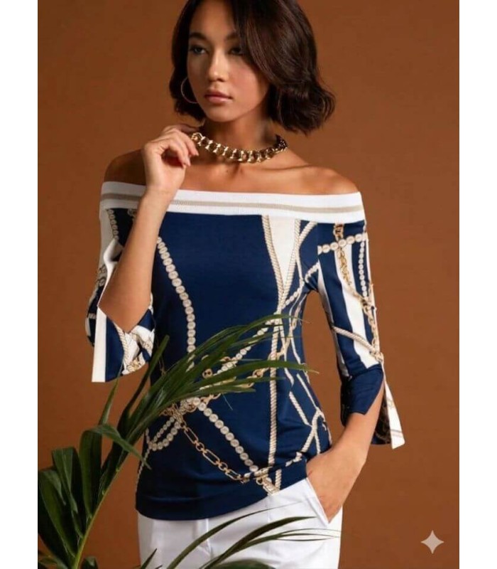 Top Estampado Cadenas Laftylie Mujer