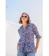 Camisa Estampada Azul Trovels Mujer