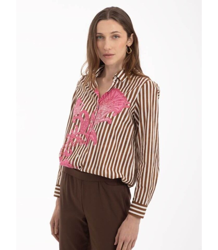 Camisa Rayas Estampada Anna Mora Mujer