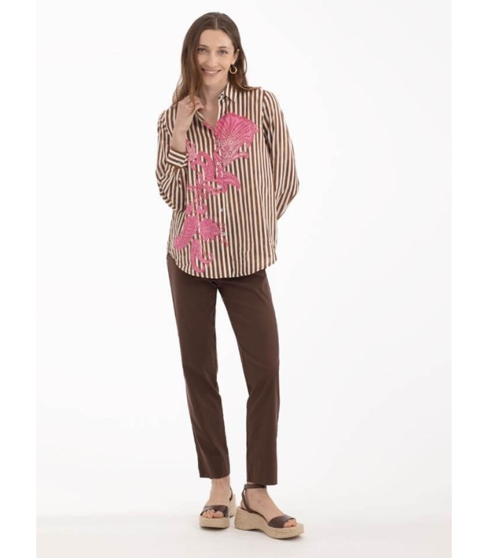 Camisa Rayas Estampada Anna Mora Mujer