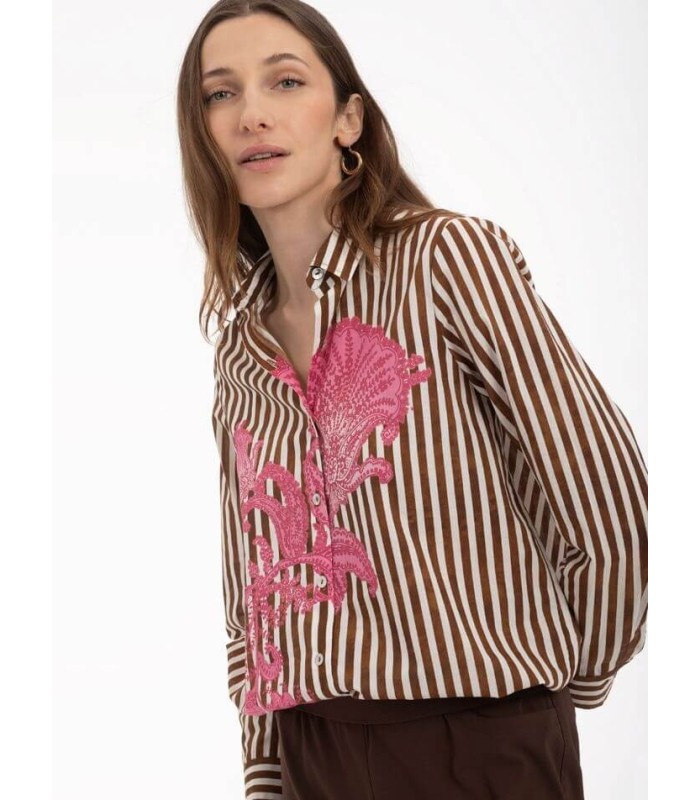 Camisa Rayas Estampada Anna Mora Mujer