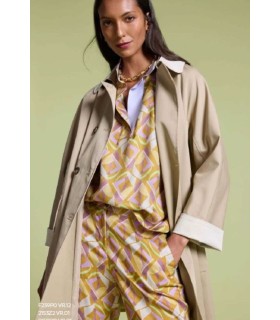 Gabardina Cruzada Camel Elena Miro Mujer