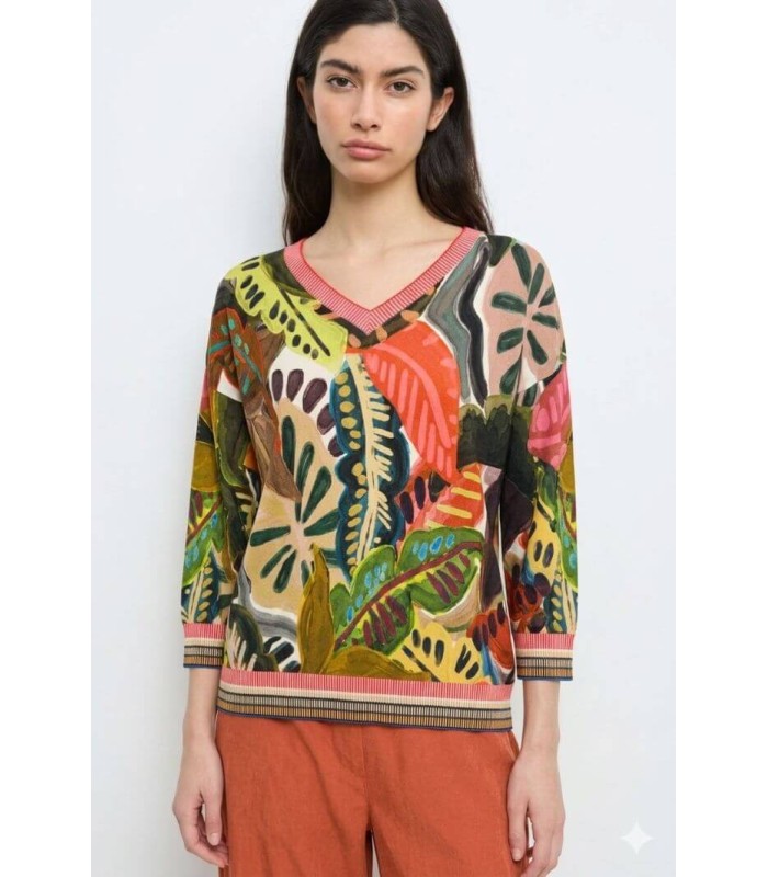 Top Estampado Marrón Aldo Martins Mujer