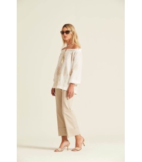 Pantalón Algodón Marino Oky Mujer