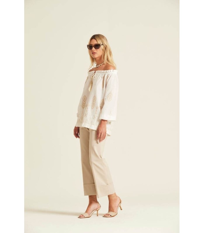 Pantalón Algodón Marino Oky Mujer