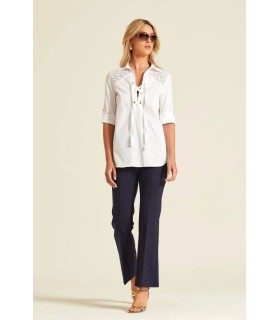 Camisa Popelín Blanca Oky Mujer