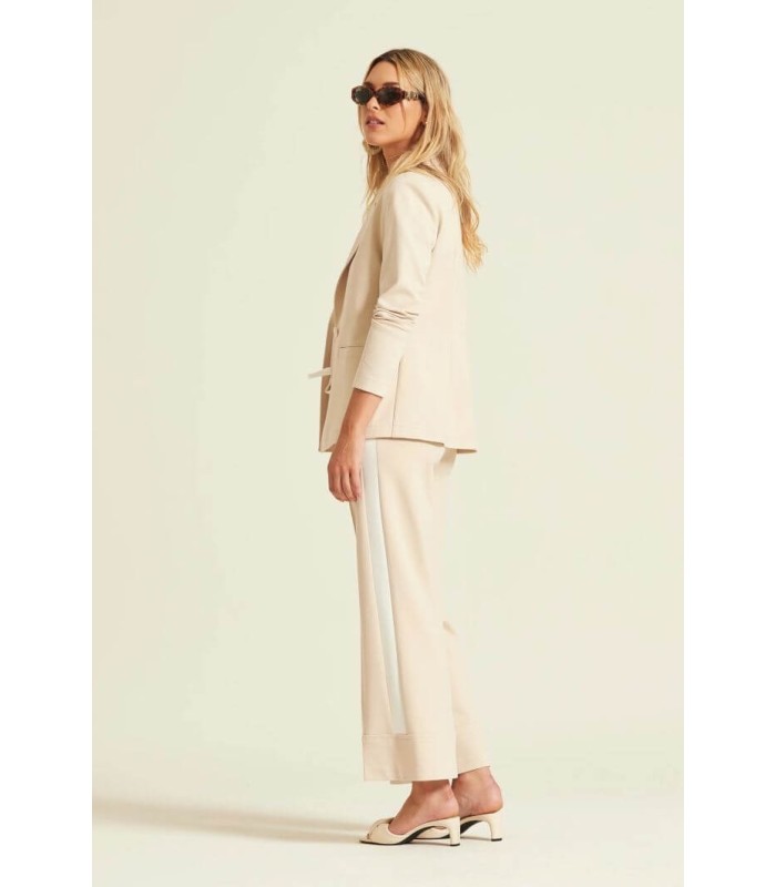 Pantalón Punto Beige Oky Mujer