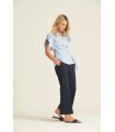 Camisa Cruzada Celeste Oky Mujer