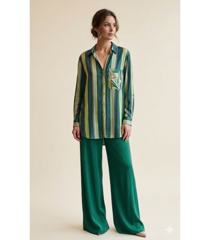 Camisa Estampada Rayas Oky Mujer