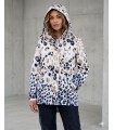 Parka Estampada Manchas Fuego Mujer
