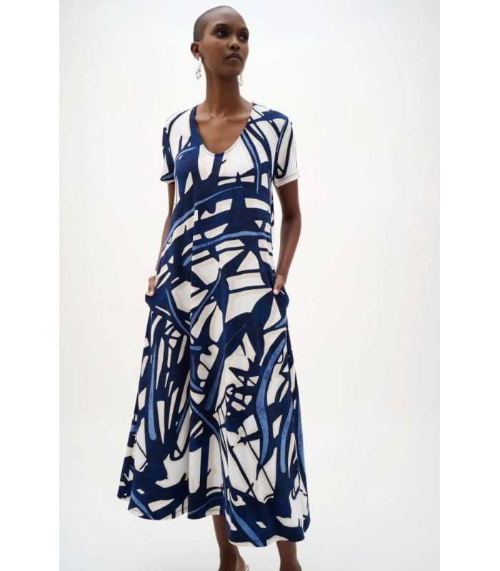 Vestido Abstracto Azules Joseph Ribkoff Mujer
