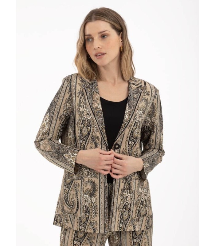 Blazer Estampado Paisley Anna Mora Mujer