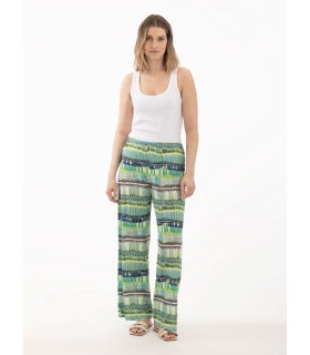 Pantalón Estampado Azules Anna Mora Mujer