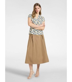 Falda Algodón Camel Elena Miro Mujer