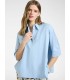 Blusa Boxy Celeste Elena Miro Mujer
