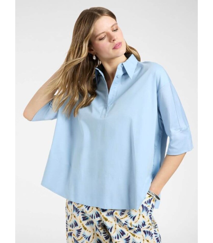 Blusa Boxy Celeste Elena Miro Mujer